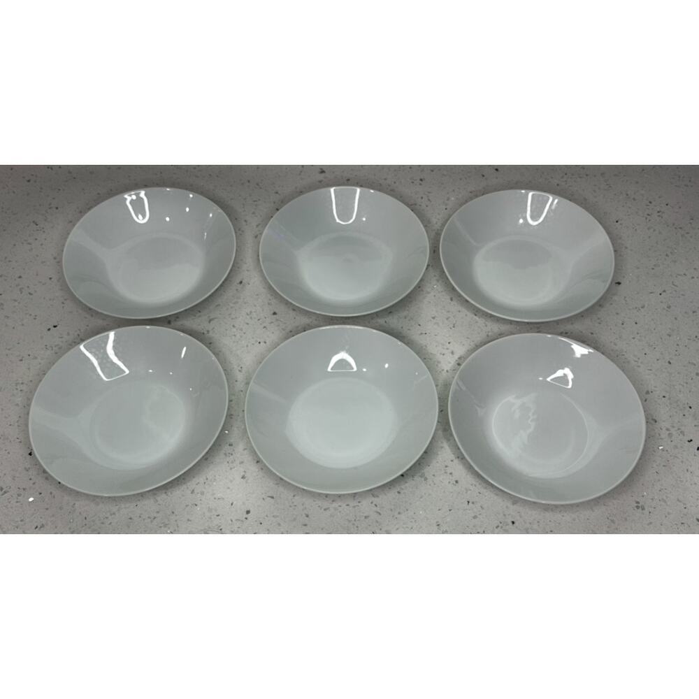 Set of 6 Vintage Savoy White Dessert Bowls by Noritake